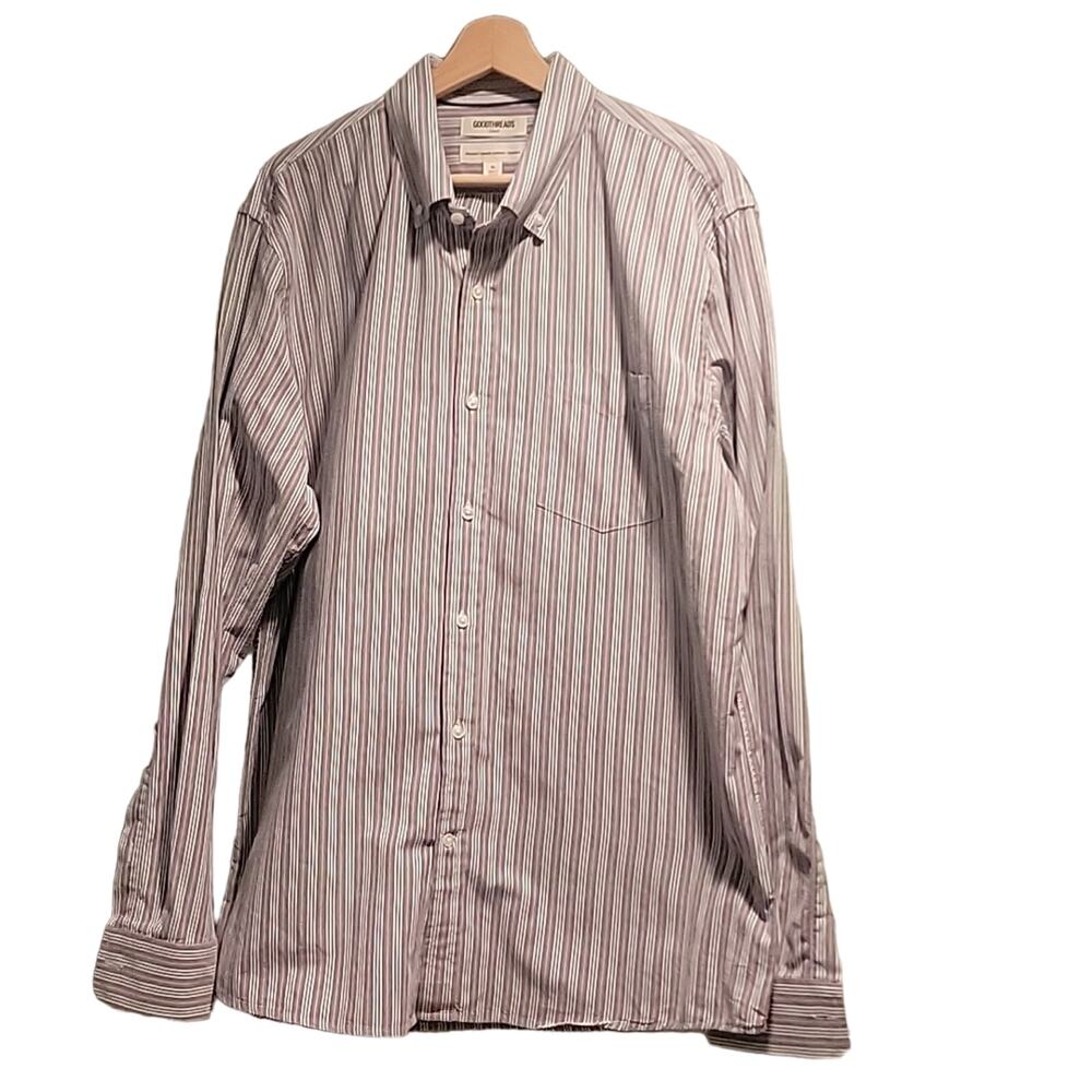 Goodthreads Men's Oxford Long Sleeve Button Down. Size XL. Stripes